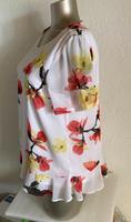 Shirt mit Blumenmuster und Wellensaum, Gr. XL Bayern - Röhrnbach Vorschau