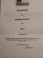 Gutschein Stahlbau Wimmer 200€ Bayern - Neudrossenfeld Vorschau