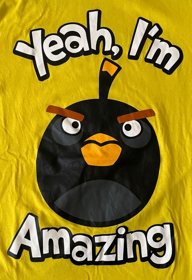 H&M T-Shirt „Angry Birds“, Gr. 134/140 in Herten