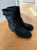 Hogan Bikerboots 36.5 schwarz Nubuk Wildleder Frankfurt am Main - Nordend Vorschau