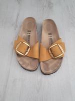 Birkenstock Madrid big buckle 40 schmal Leder Senfgelb Gold gelb Düsseldorf - Vennhausen Vorschau