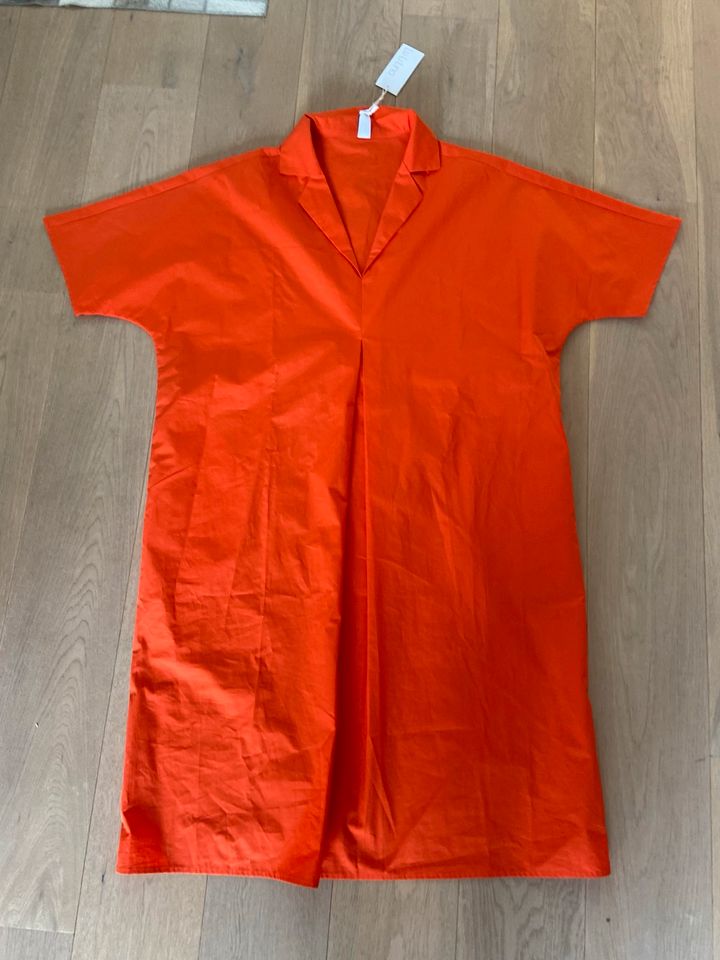 LU LI LINA Kleid Blusenkleid Baumwolle Orangerot Gr L NEU Etikett in Köln