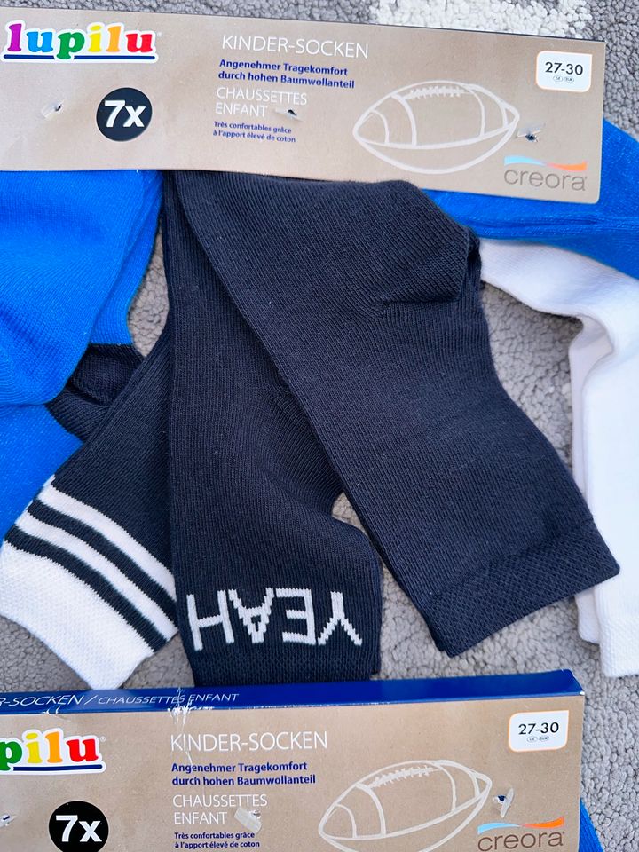 6 Paar Socken blau weiß schwarz 27-30 in Hennef (Sieg)