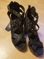 Schwarze Damen High Heels mit Nieten Gr.38 Black Premium Lichtentanne - Schönfels Gem Lichtentanne Vorschau