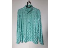 Bluse türkis Original Vintage mit Muster Größe 44 46 2XL XXL 3XL Hamburg-Nord - Hamburg Barmbek Vorschau