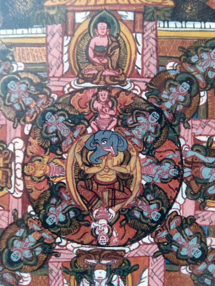 Nepal, Original Thanka Mandala Bild in Homburg