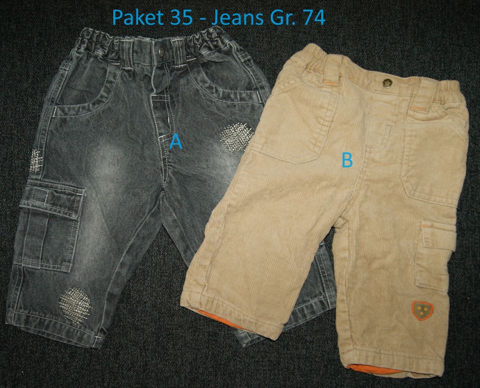 Kleiderpaket 35 - Jeans Gr. 74 in Rödermark