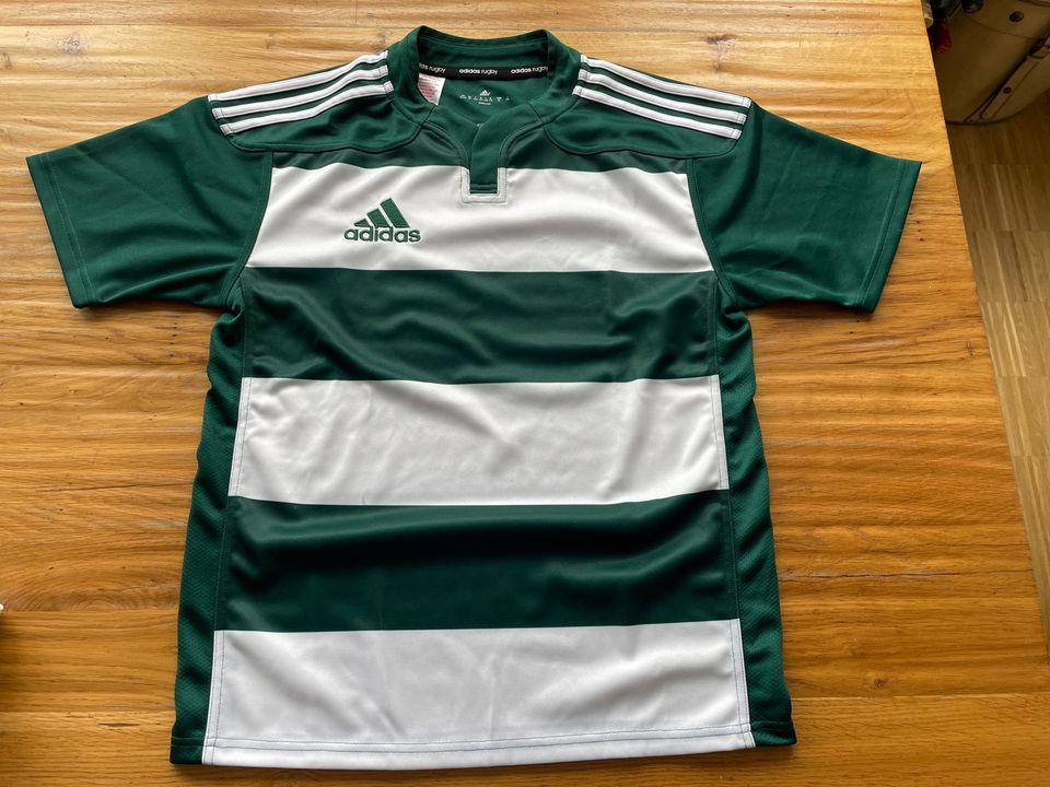 Adidas Rugby Shirt NEU Gr. 170 Grün Weiß in München