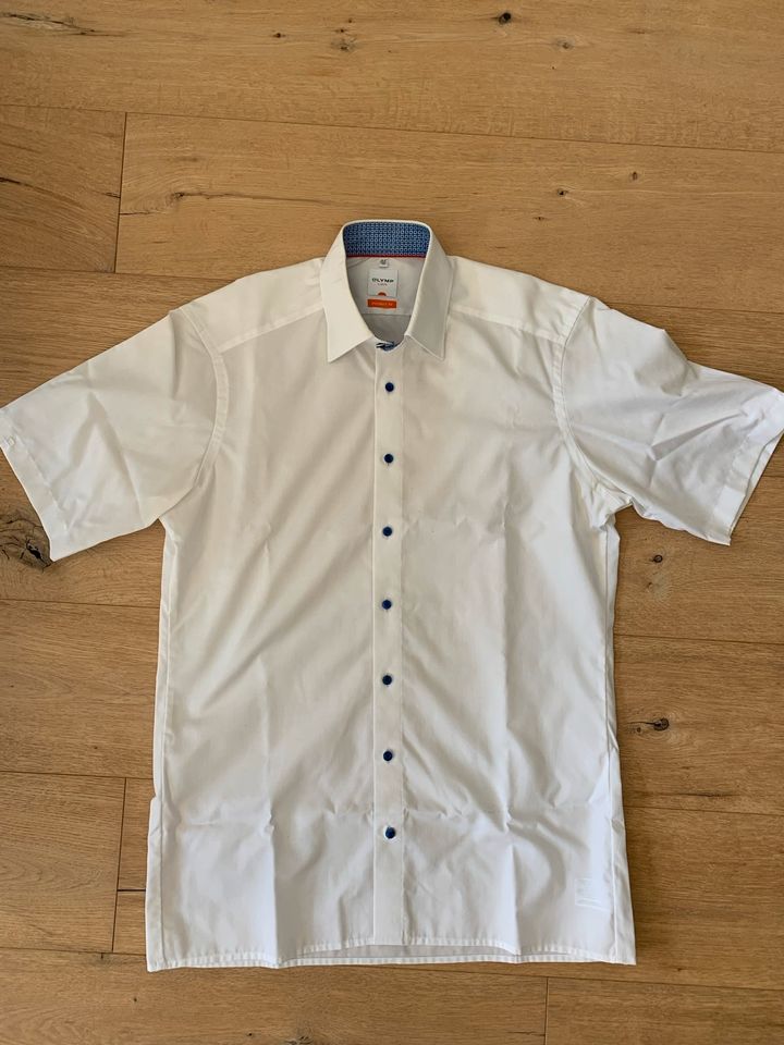 Olymp Kurzarm Hemd Herren weiß Gr. 39 Modern Fit in Ottobrunn