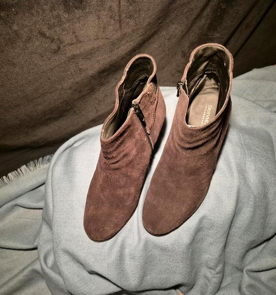 Stiefeletten mit Blockabsatz, Gr. 37, Braun, Drievholt Hamburg in Altbach