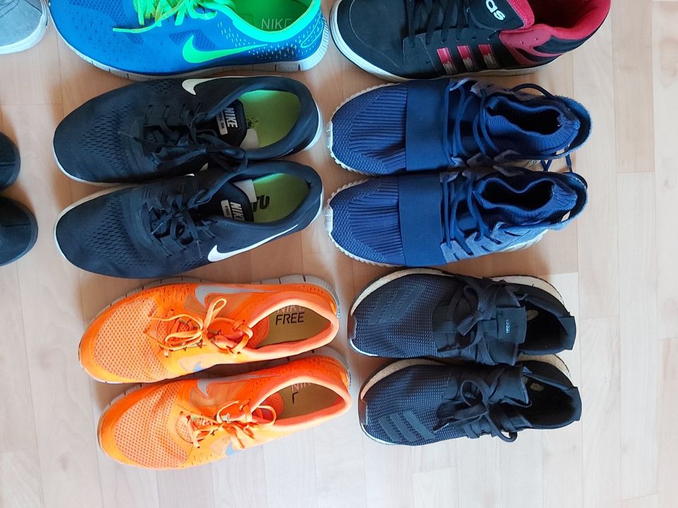 Gebrauchte Herren Sneaker Größe 46 Nike Adidas in Megesheim