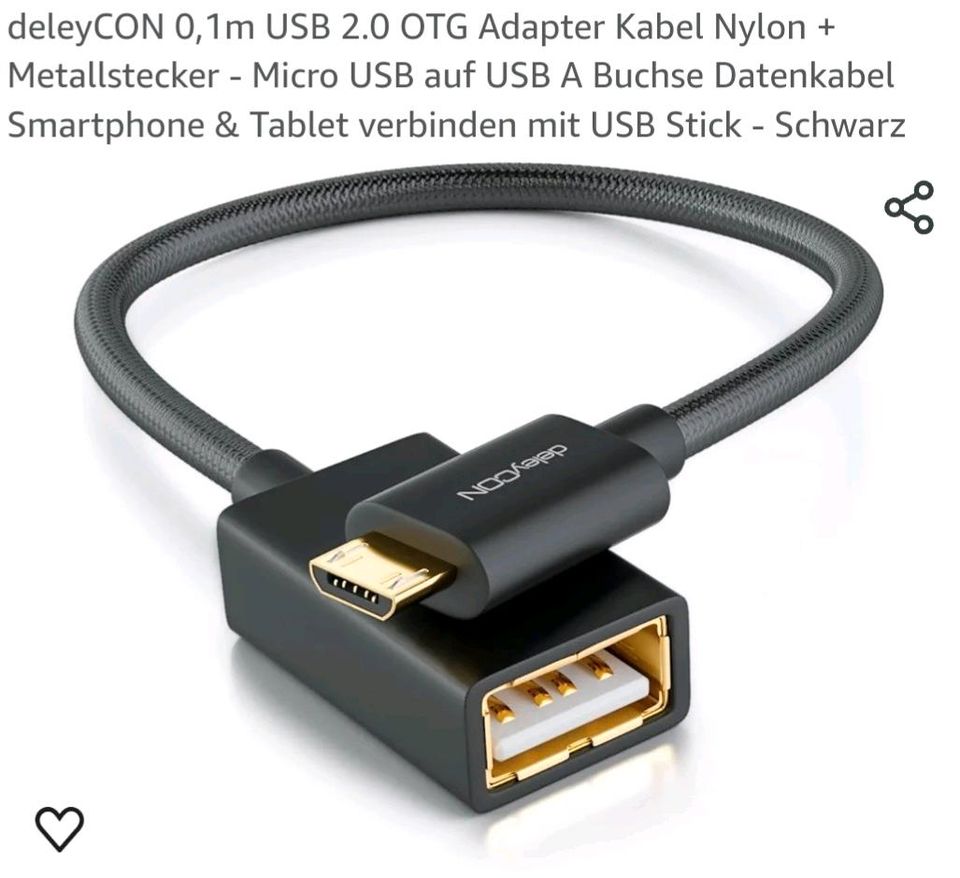 Datenkabel Smartphone+Tablet Verbindungskabel mit USB Stick in München