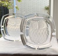 2 Stück Eule Kristall Glas D'Arques France Aschenbecher Vintage Nordrhein-Westfalen - Minden Vorschau