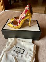 Gucci High Heels Leder Pumps 37,5, gold, sehr guter Zustand Niedersachsen - Wunstorf Vorschau