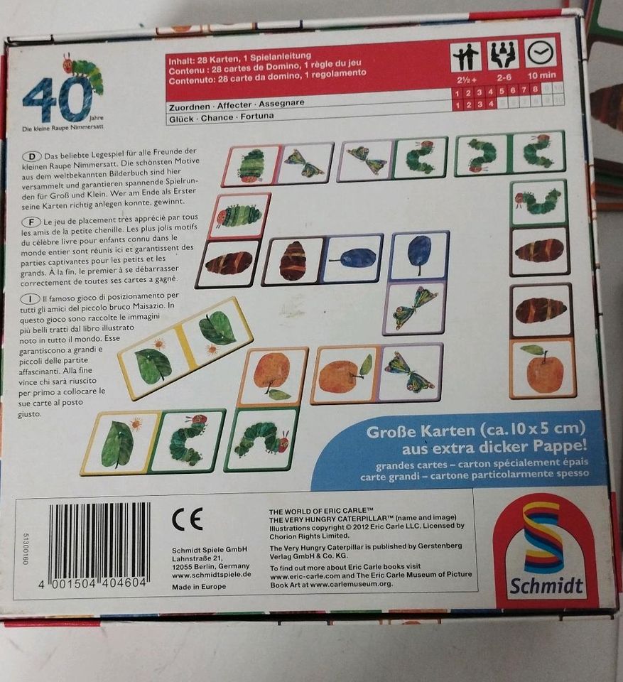 Schmidt Spiele 40460 - Kleine Raupe Nimmersatt, Domino in Ibbenbüren