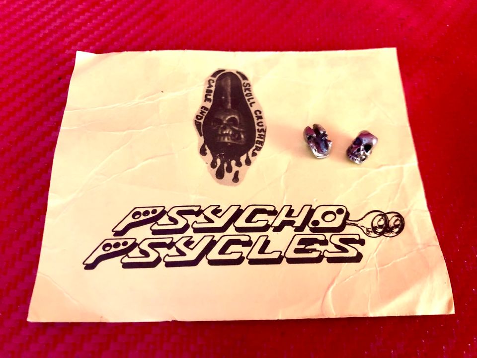 Neu NOS! Psycho Psycles Skull Crushers Kabelenden Totenkopf in Heidenau