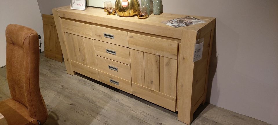 H&H, Sideboard Santorini, Eiche teilassiv, VORHER 1.799 € in Lübeck