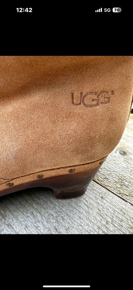 UGG Stiefel cognac Farben , Leder , Schurwolle, Größe 38 in Berlin