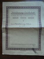 Haftpflicht-Versicherungs-Schein von 1927 Sachsen - Glauchau Vorschau