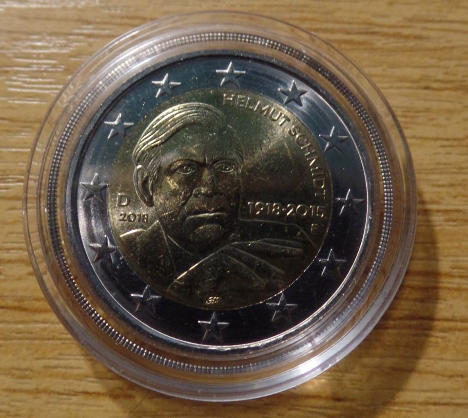 2 Euro Gedenkmünze  " Helmut Schmidt "  D2018  "F" in Aachen