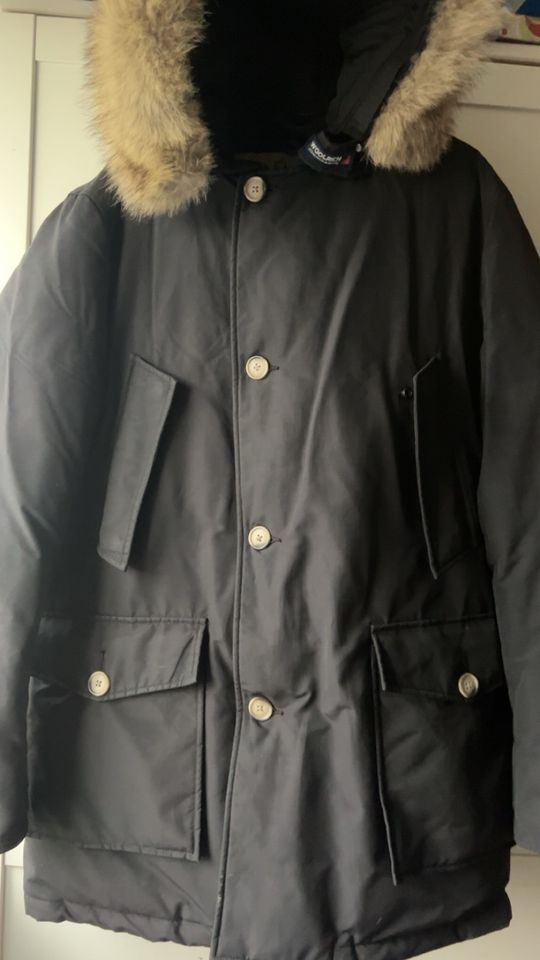 Woolrich Actic Parka Schwarz Winterjacke wie neu Gr L in Neckargemünd