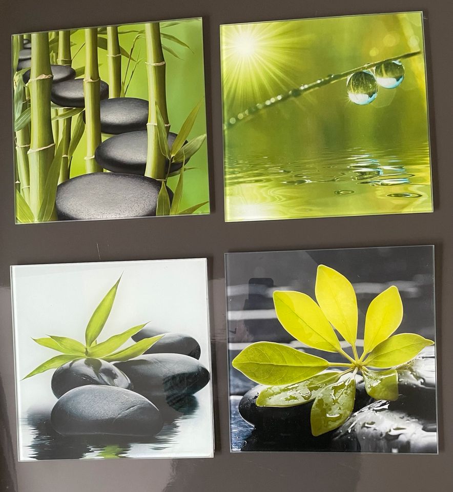 Glasbilder mit verschiedenen Motiven in Neversdorf