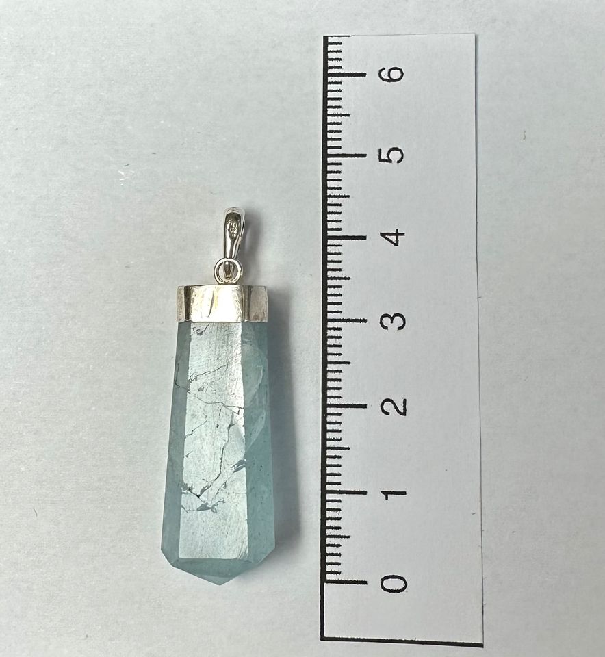 Wundervoller Aquamarinanhänger mit 925- Silber-Anhänger in Kehl