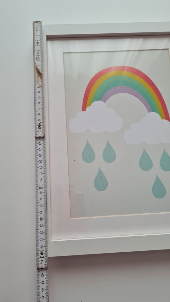 Wandbild gerahmt Kinderzimmer Regenbogen in Salzweg