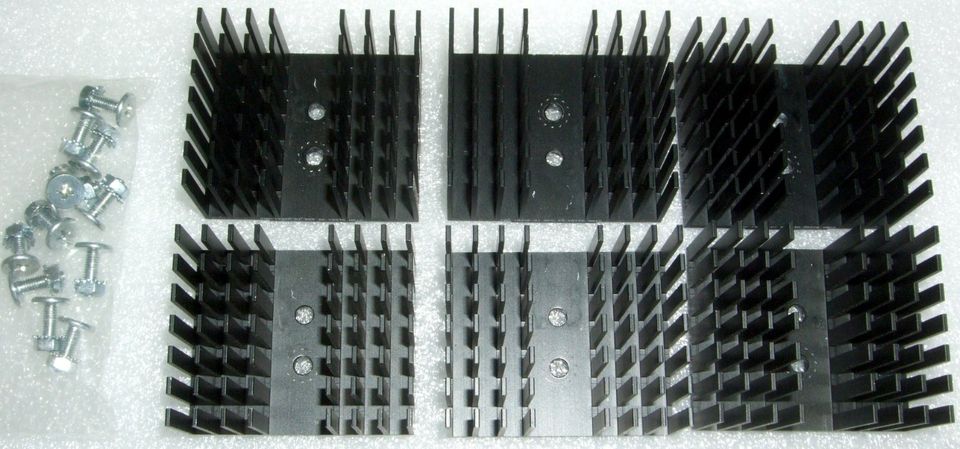 6x Alu Kühlkörper schwarz ASIC 44x37x23(22)mm Cisco 700-19358-01 in Dresden