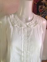 Vintage Retro Kragen Bluse ärmellos Spitzen Gr.S Hessen - Stadtallendorf Vorschau