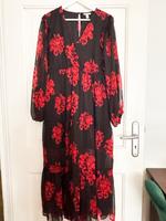 Maxikleid asos neon rose Blumenkleid Sommer volant Mitte - Wedding Vorschau