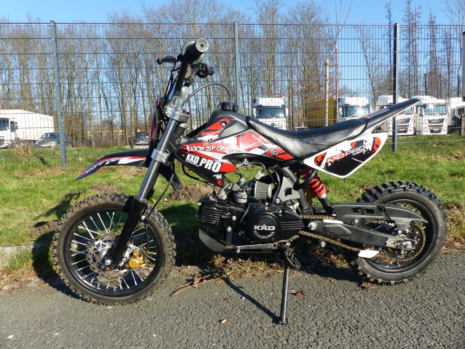 125ccm Dirtbike Pitbike KXD 607 4Takt 14/12 Enduro Cross Motorrad in Greven