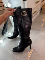 Gucci Vintage Marmont Stiefel GG Silber schwarz 39.5 Baden-Württemberg - Mannheim Vorschau