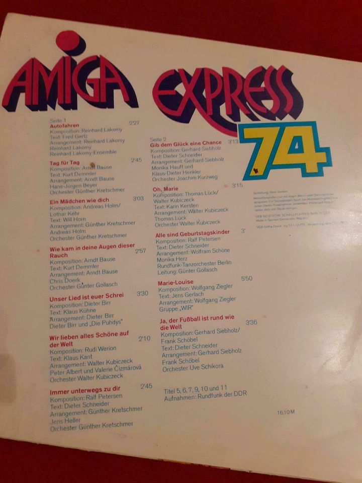 AMIGA EXPRESS 1973+1974 Vinyl Schallplatte in Dresden