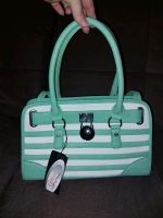 Damen Handtasche Gessaci 35x20x15 mint grün weiß gestreift Thüringen - Schimberg Vorschau