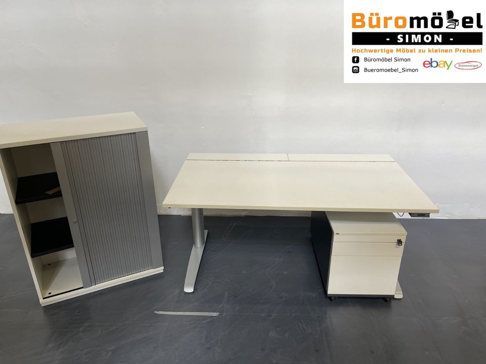 ❗️80x TOP Sideboard weiß von Samas/ Büroschrank/ elektrisch höhenverstellbarer Stehtisch/ Sedus Rollcontainer/ Komplettset/ Büroeinrichtung/ Aktenschrank/ Cheftisch/ Bürocontainer/ Hochwertig/ Design in Linden