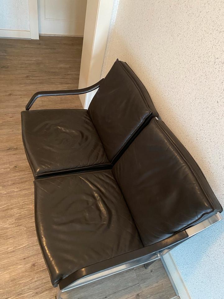 Sitzbank Lederbank Sofa Knoll Art Collection Rudolf  Glatzel 70s in Düsseldorf