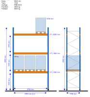 Palettenregal Schwerlastregal Stow H: 5,00m L: 11,0m 3.000kg 48PP Rheinland-Pfalz - Neuwied Vorschau