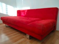 Rotes Sofa mit Schlaf- und Armlehnefunktion Baden-Württemberg - Frickenhausen Vorschau
