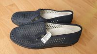 Slipper Schuhe dunkelblau Leder neu Dresden - Cotta Vorschau