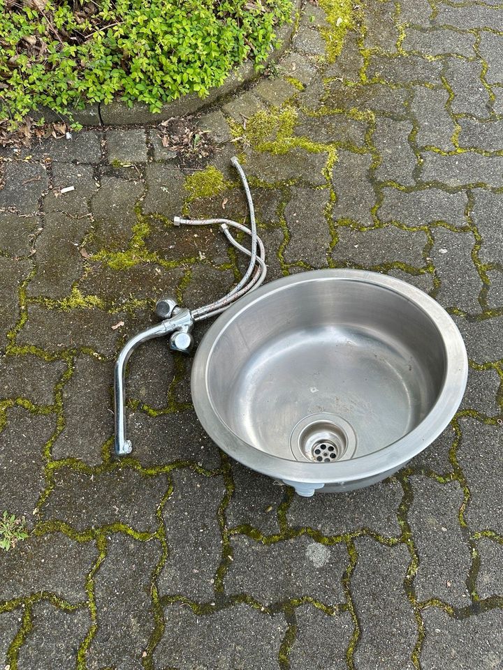Waschbecken für Küche mit Armatur, rund 45cm in Krefeld
