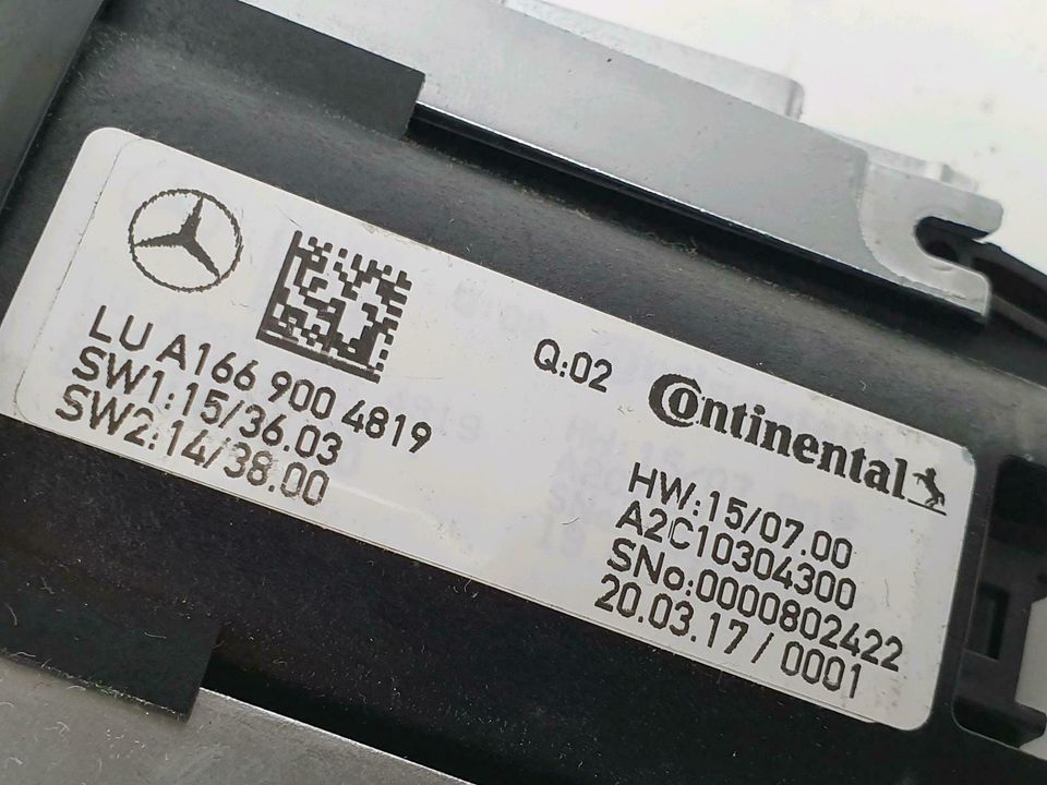 Mercedes W166 A1669004819 Schaltblock Controller Navi Steuerung G in Niederkassel