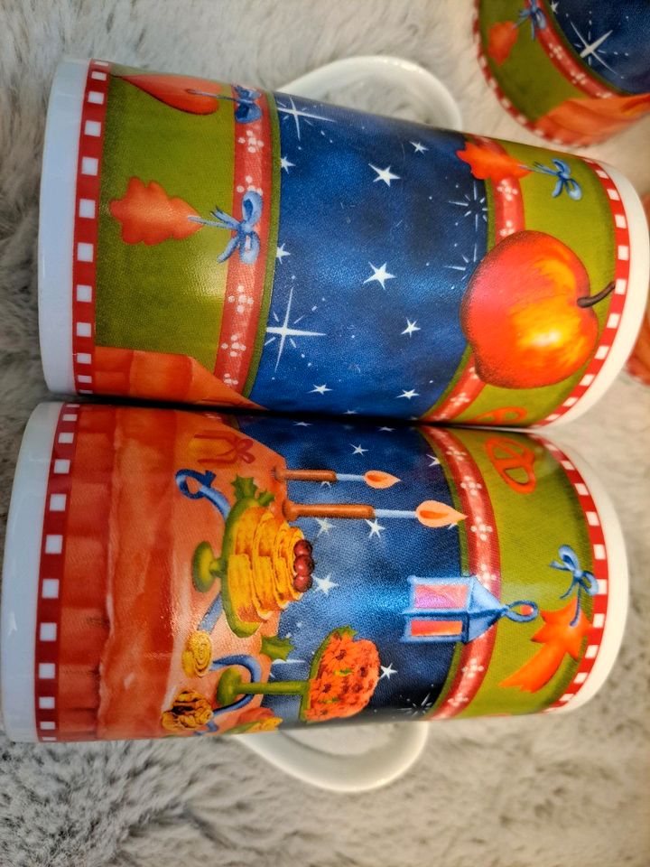 Weihnachtstasse Tassen Weihnachten Becher 4stück in Oer-Erkenschwick