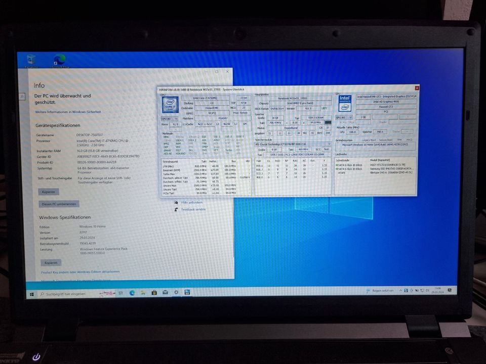 Notebook 17" Intel i7 + 250GB SSD + 1TB HDD in Dornburg