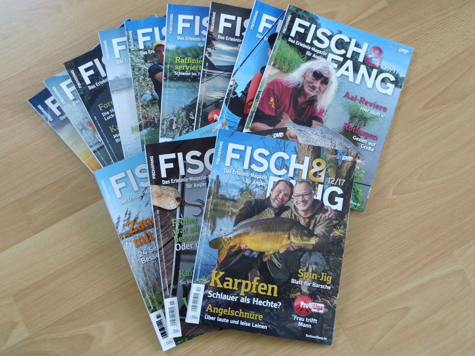 Biete von Fisch& Fang Angel Zeitschrift aus 2017,2018 und 2022 in Klein Vielen