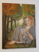 Gemälde lesende Frau von Dagmar Unnewehr Acryl/Leinwand 80x60cm Nordrhein-Westfalen - Rheda-Wiedenbrück Vorschau