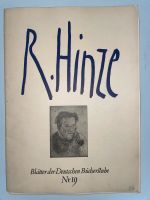 Rudolf Hinze Blätter der Deutschen Bücherstube Nr. 19 Berlin - Tempelhof Vorschau