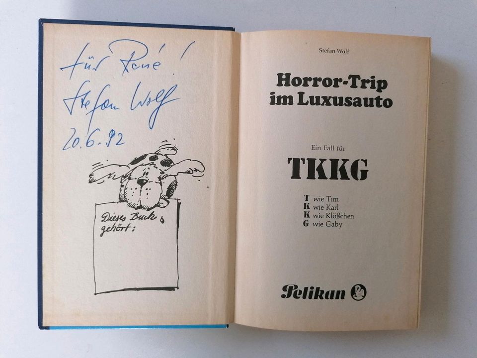 Tkkg Buch mit Autogramm / Widmung von Stefan Wolf in Celle