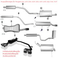 Peugeot 106 206 207 306 307 308 406 407 605 607 806 807 Auspuff Endschalldämpfer Mittelschalldämpfer Hosenrohr Katalysator Rußpartikelfilter Sportauspuff Lambdasonden Flexrohre Rohre Winkelrohre Sachsen - Hoyerswerda Vorschau