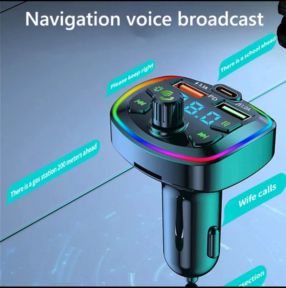 FM Transmitter Auto Kfz Radio Adapter USB-C NEU OVP in Paderborn